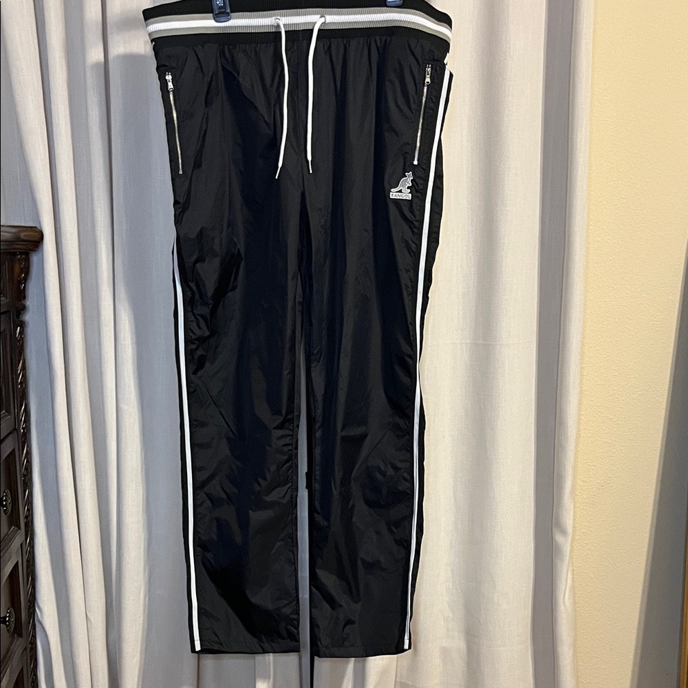 Kangol Black Pants with White Accents